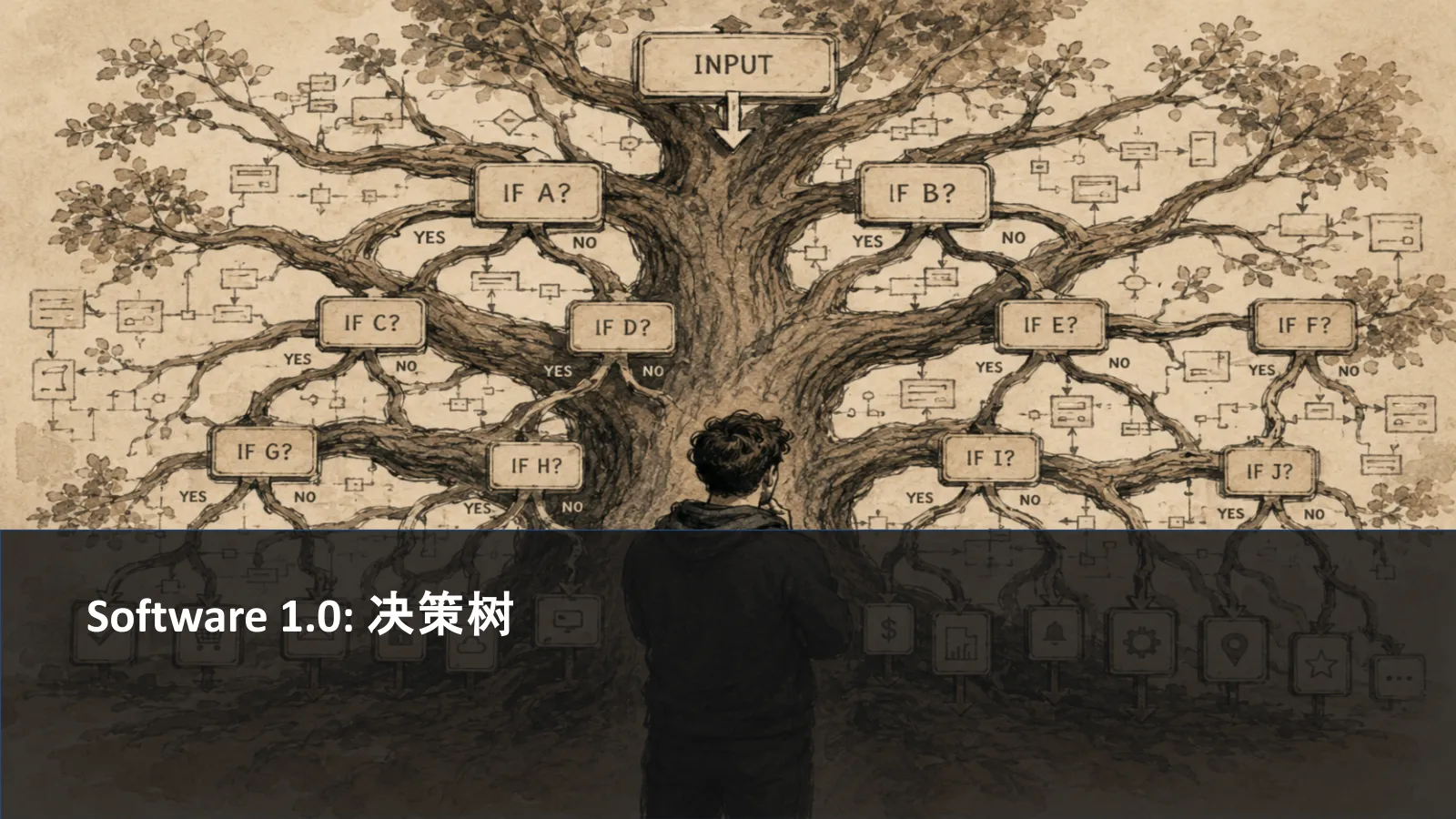 Software 1.0: people encode rules as a decision tree