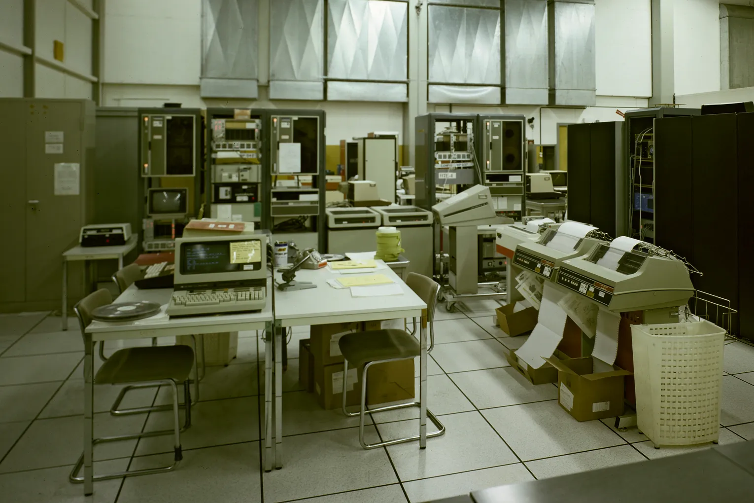UA6 computer room at CERN, 1983