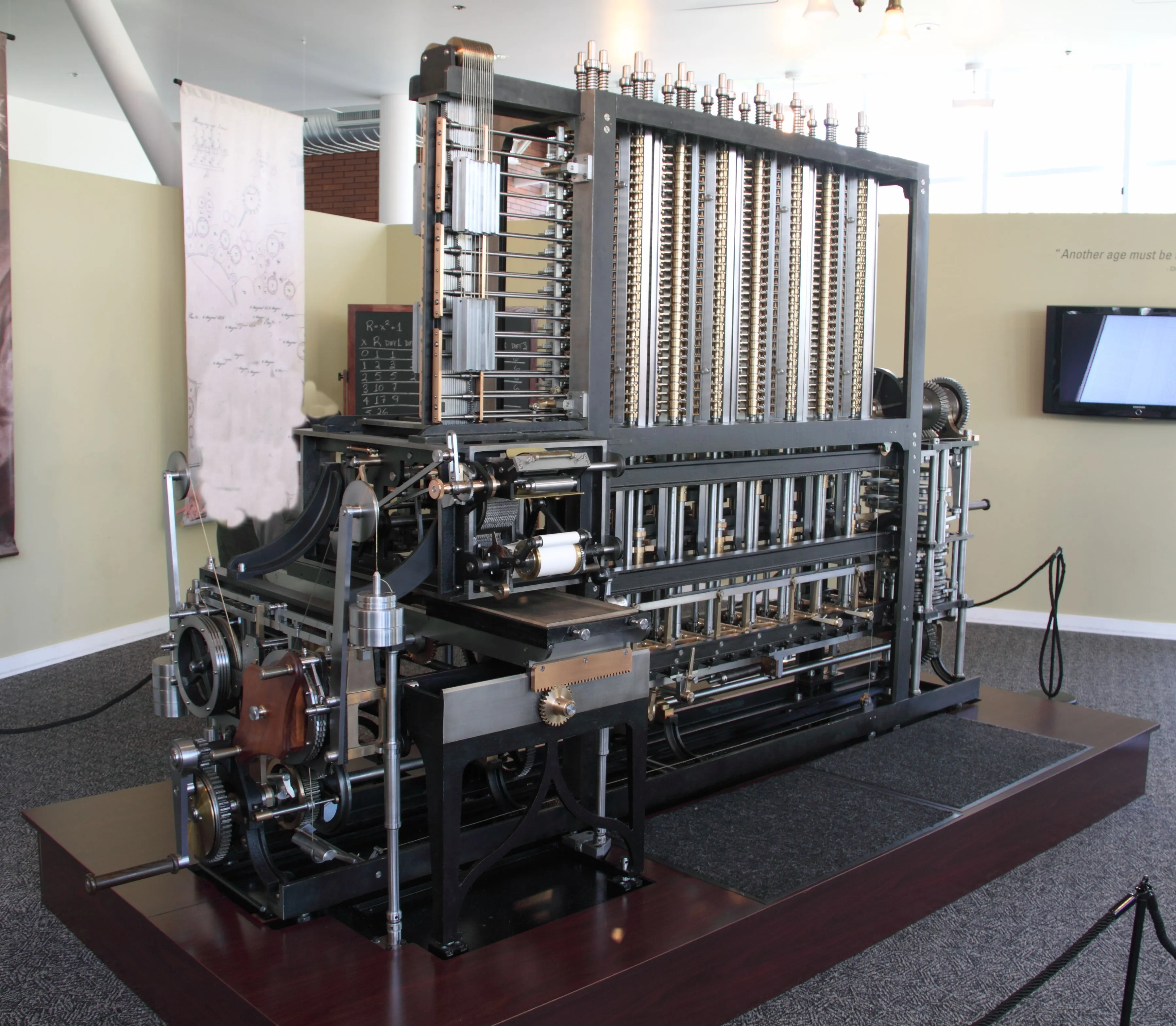 Modern construction of Babbage's Difference Engine No. 2 at the Computer History Museum