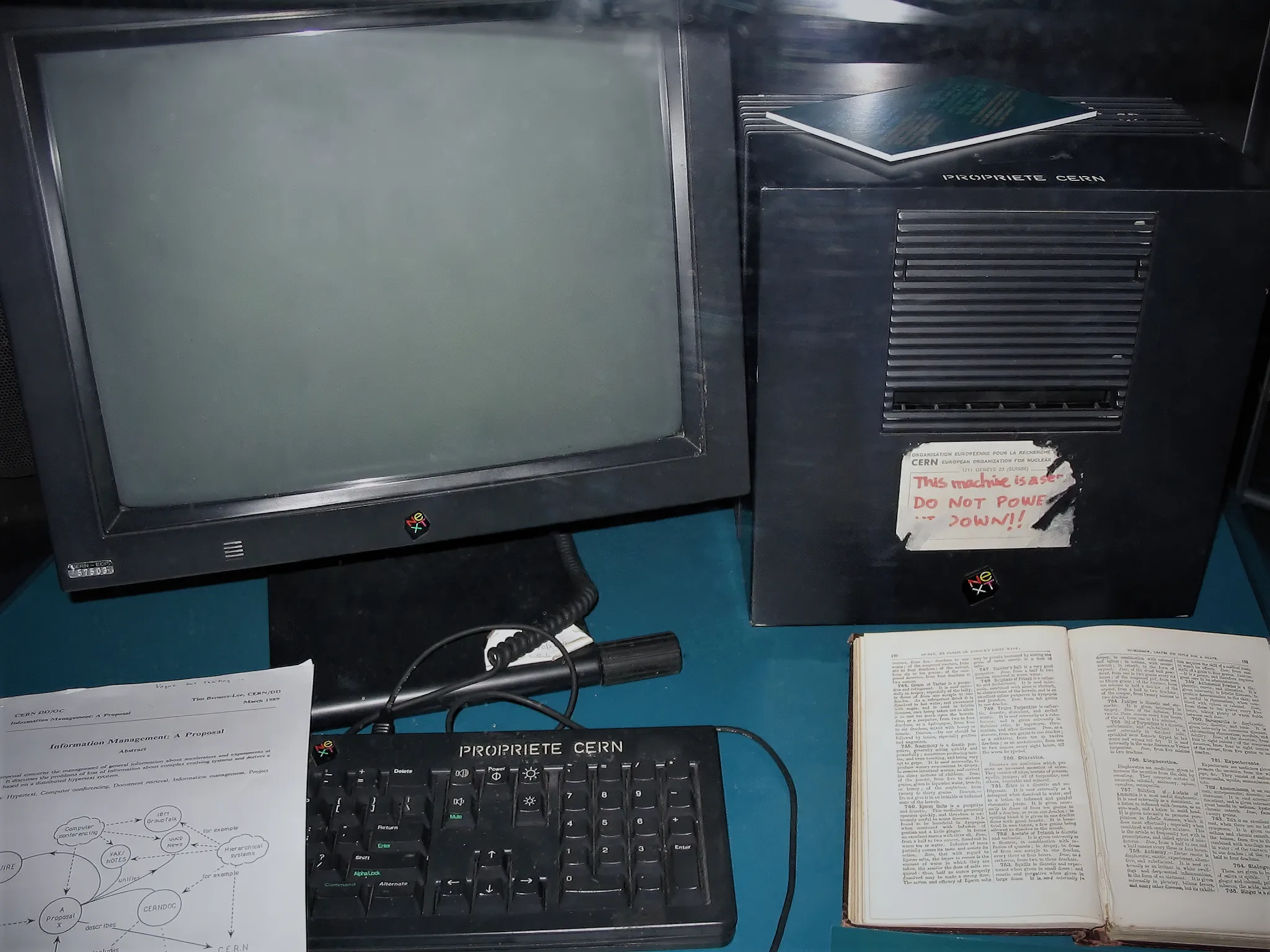 The first Web server NeXTcube, displayed in 2005